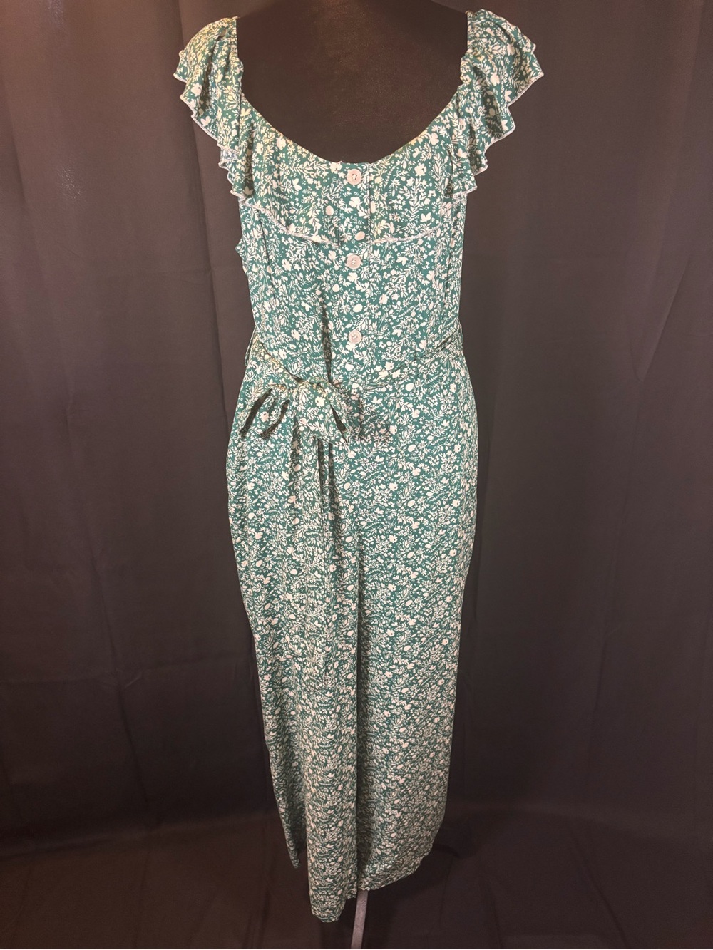 BloomChic Teal Floral Jumpsuit - Picture 6 of 6